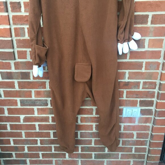 Sloth One Piece Plush Pajama Jumpsuit Adult Small - Picture 4 of 8